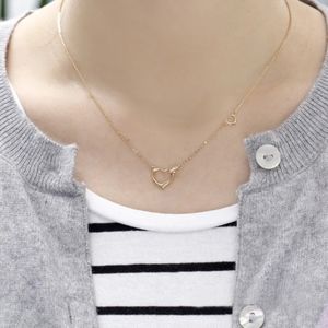 Double Heart 14K Gold Plated 925 Sterling Silver Pendant Necklace